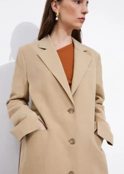 New & Other Stories Manteau Blazer En Soie Mélangée Beige