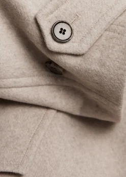 Store & Other Stories Manteau Décontracté En Laine Avec Ceinture Avoine