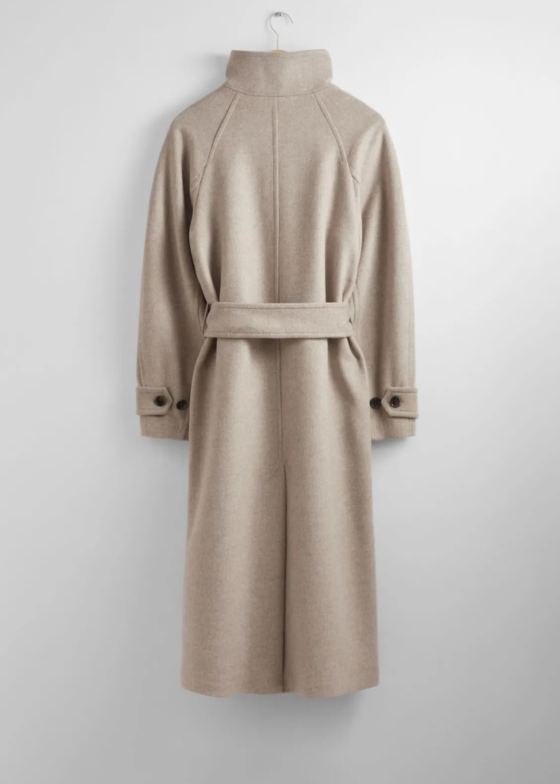 Store & Other Stories Manteau Décontracté En Laine Avec Ceinture Avoine