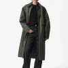 New & Other Stories Manteau En Coton à Poches Plaquées Vert