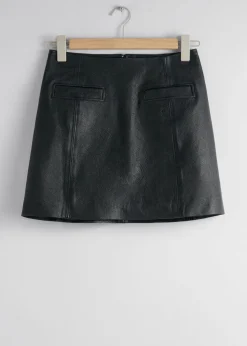 Shop & Other Stories Mini-jupe En Cuir Noir