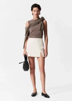 Shop & Other Stories Mini-jupe Taille Basse Blanc