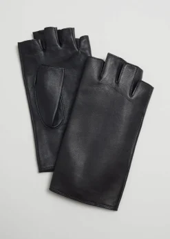 Online & Other Stories Mitaines En Cuir Noir
