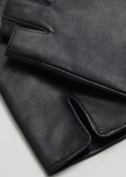 Online & Other Stories Mitaines En Cuir Noir