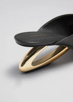 Online & Other Stories Mules à Talons Dorés Noir