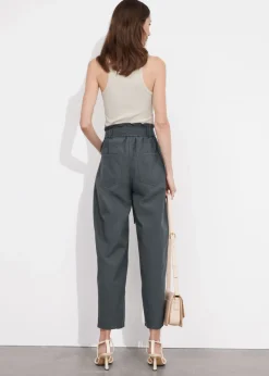 Hot & Other Stories Pantalon à Taille Haute Froncée