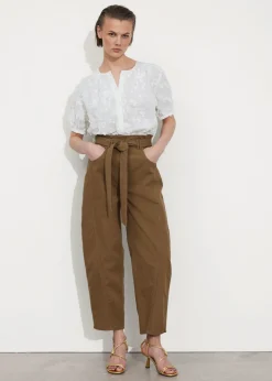 Hot & Other Stories Pantalon à Taille Haute Froncée