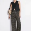 Outlet & Other Stories Pantalon Ample En Tissu Imprimé Imprimé floral noir/blanc