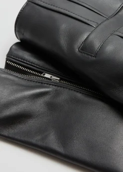 Sale & Other Stories Pantalon Court En Cuir Noir