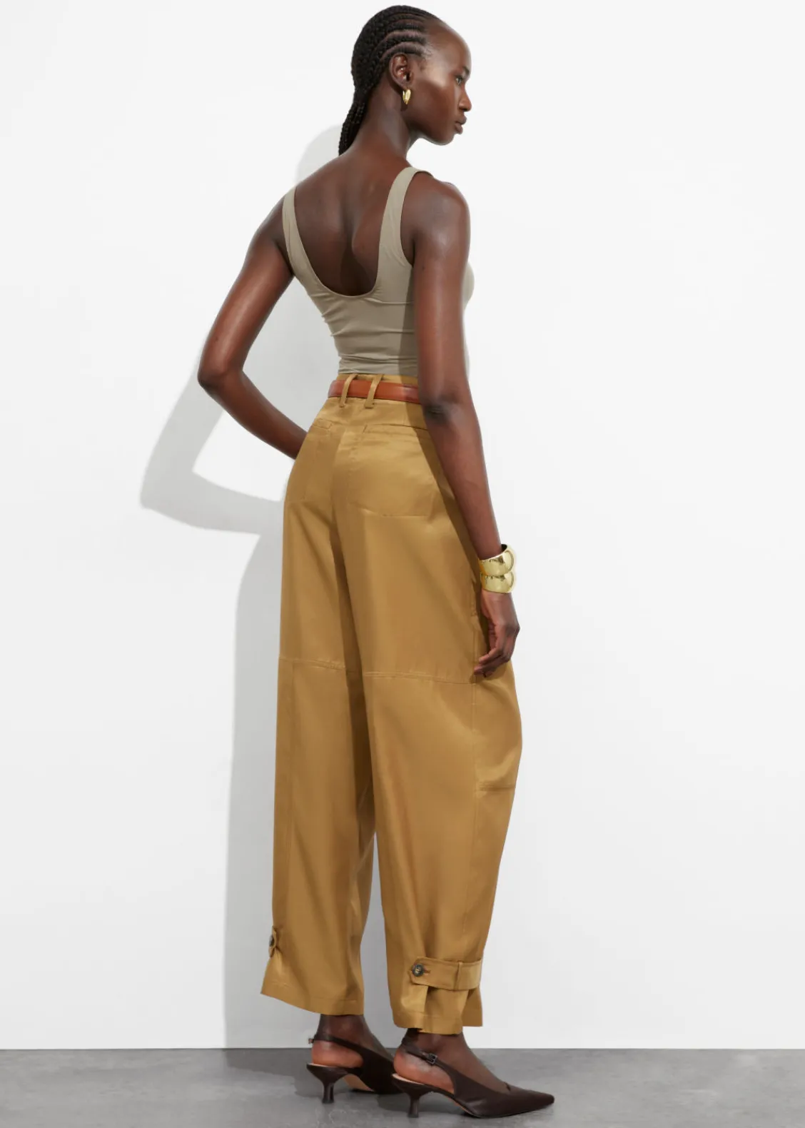 Online & Other Stories Pantalon De Style Utilitaire Moutarde