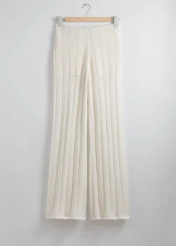 Best & Other Stories Pantalon En Maille Blanc