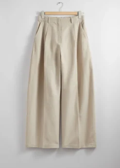 Online & Other Stories Pantalon Habillé Large Taupe