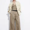 Best & Other Stories Pantalon Large à Revers Taupe