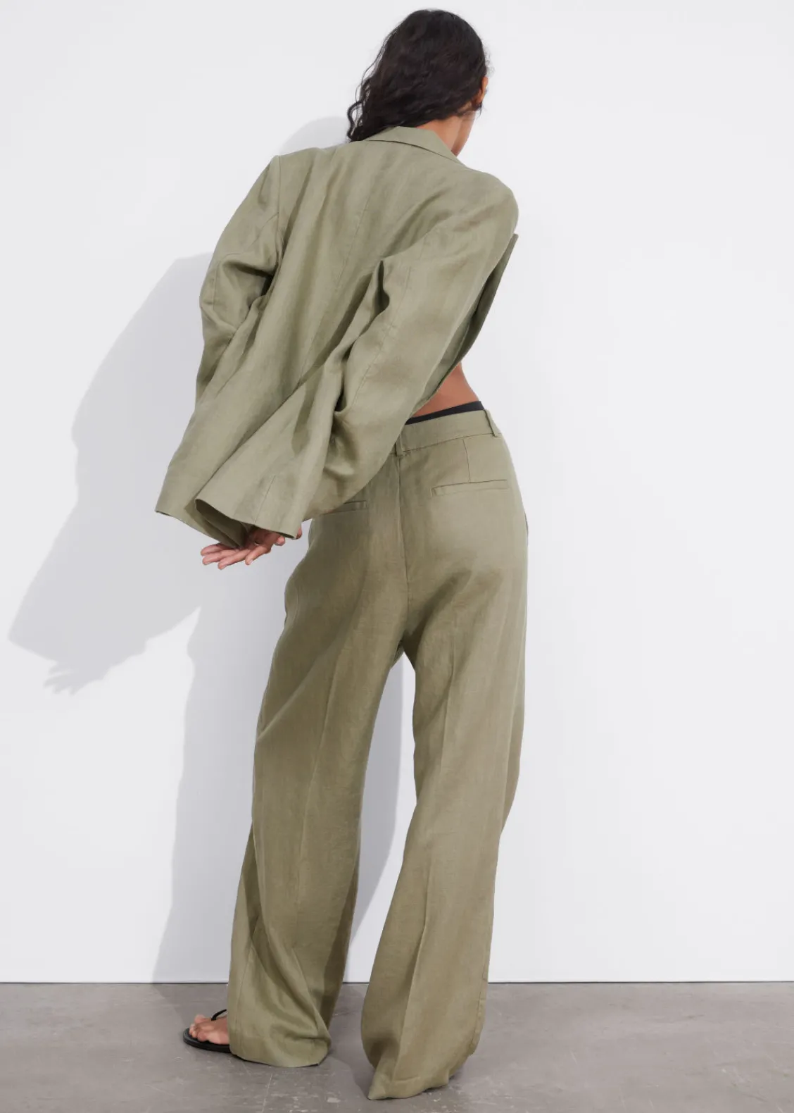 Shop & Other Stories Pantalon Large En Lin