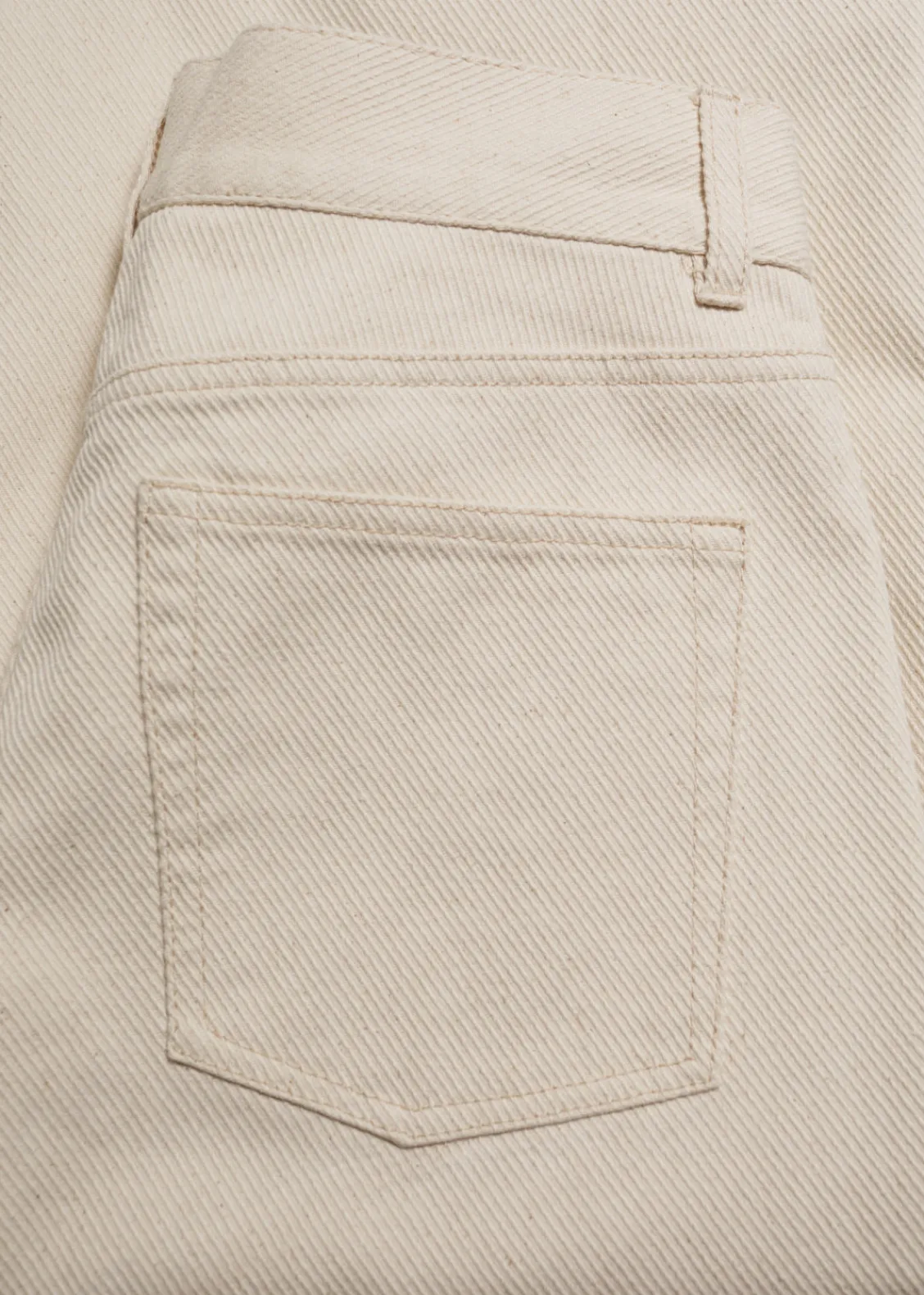Cheap & Other Stories Pantalon Large Texturé Couleur crème