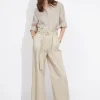Outlet & Other Stories Pantalon Taille Haute Froncée à Ceinture à œillets