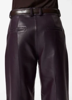 Clearance & Other Stories Pantalons En Cuir Violet foncé
