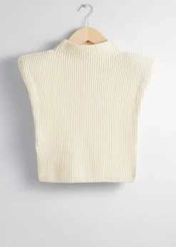 Online & Other Stories Plastron En Laine Côtelée Beige clair