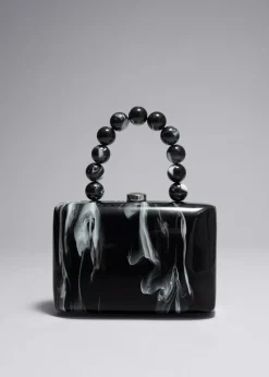 Flash Sale & Other Stories Pochette à Effet Marbré Noir/Gris