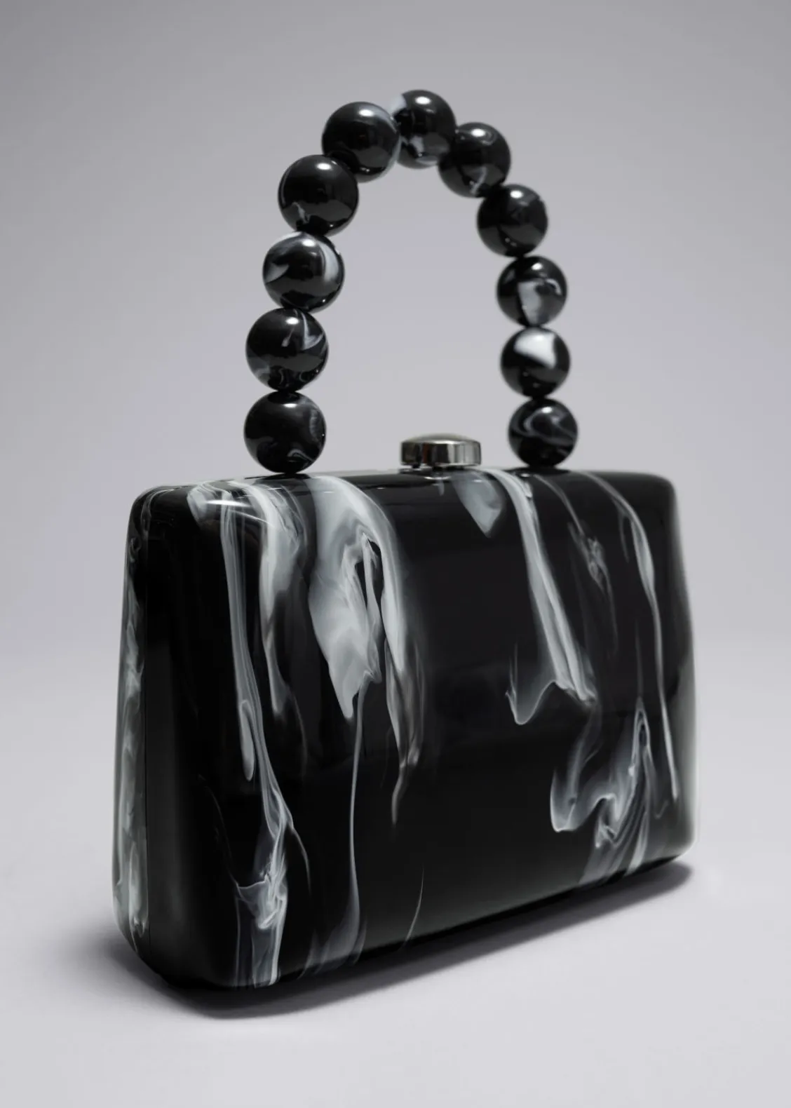 Flash Sale & Other Stories Pochette à Effet Marbré Noir/Gris