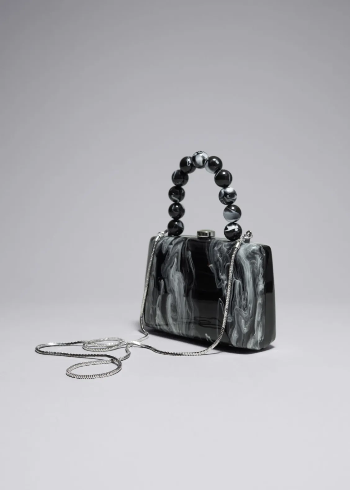 Flash Sale & Other Stories Pochette à Effet Marbré Noir/Gris
