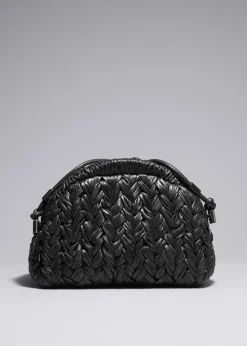 Cheap & Other Stories Pochette En Cuir Tressé Noir