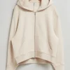 Flash Sale & Other Stories Pull à Capuche Zippé Beige clair