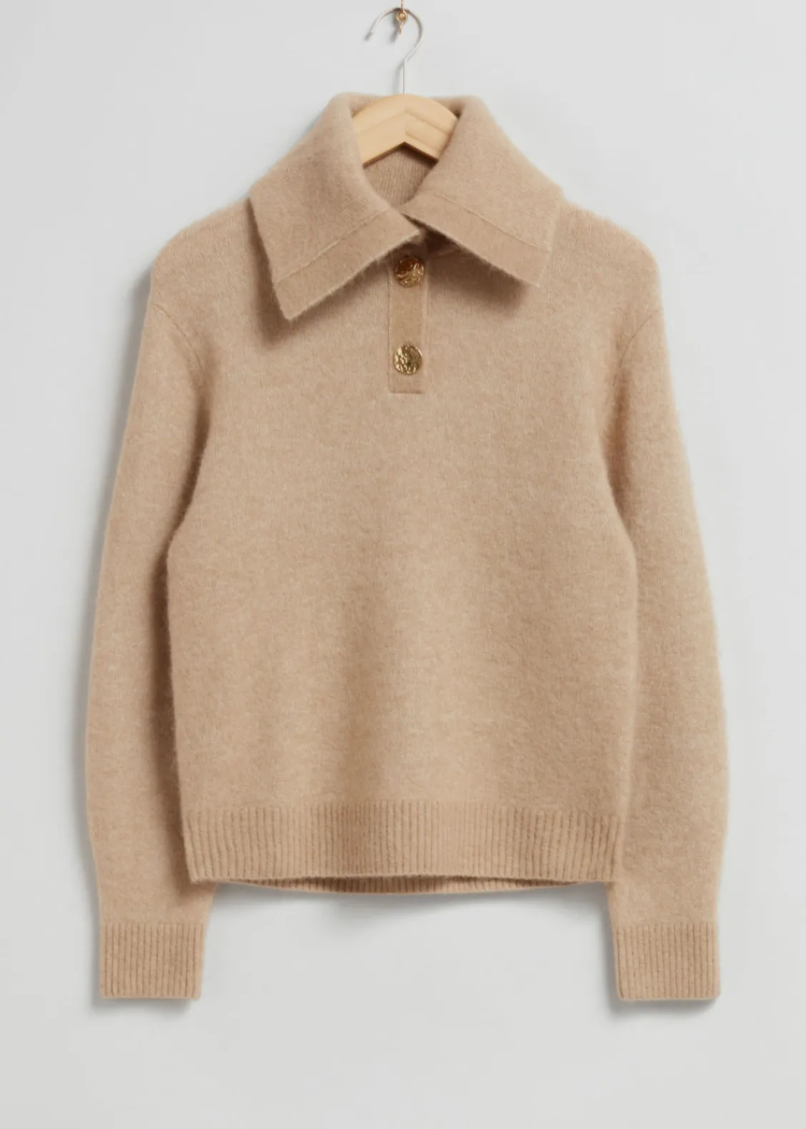 Cheap & Other Stories Pull En Maille à Col Beige