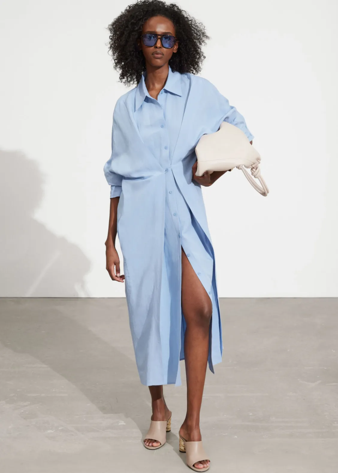 Clearance & Other Stories Robe Chemise Midi Ajustable