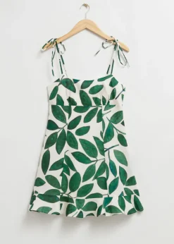 Store & Other Stories Robe Courte à Bretelles En Lin