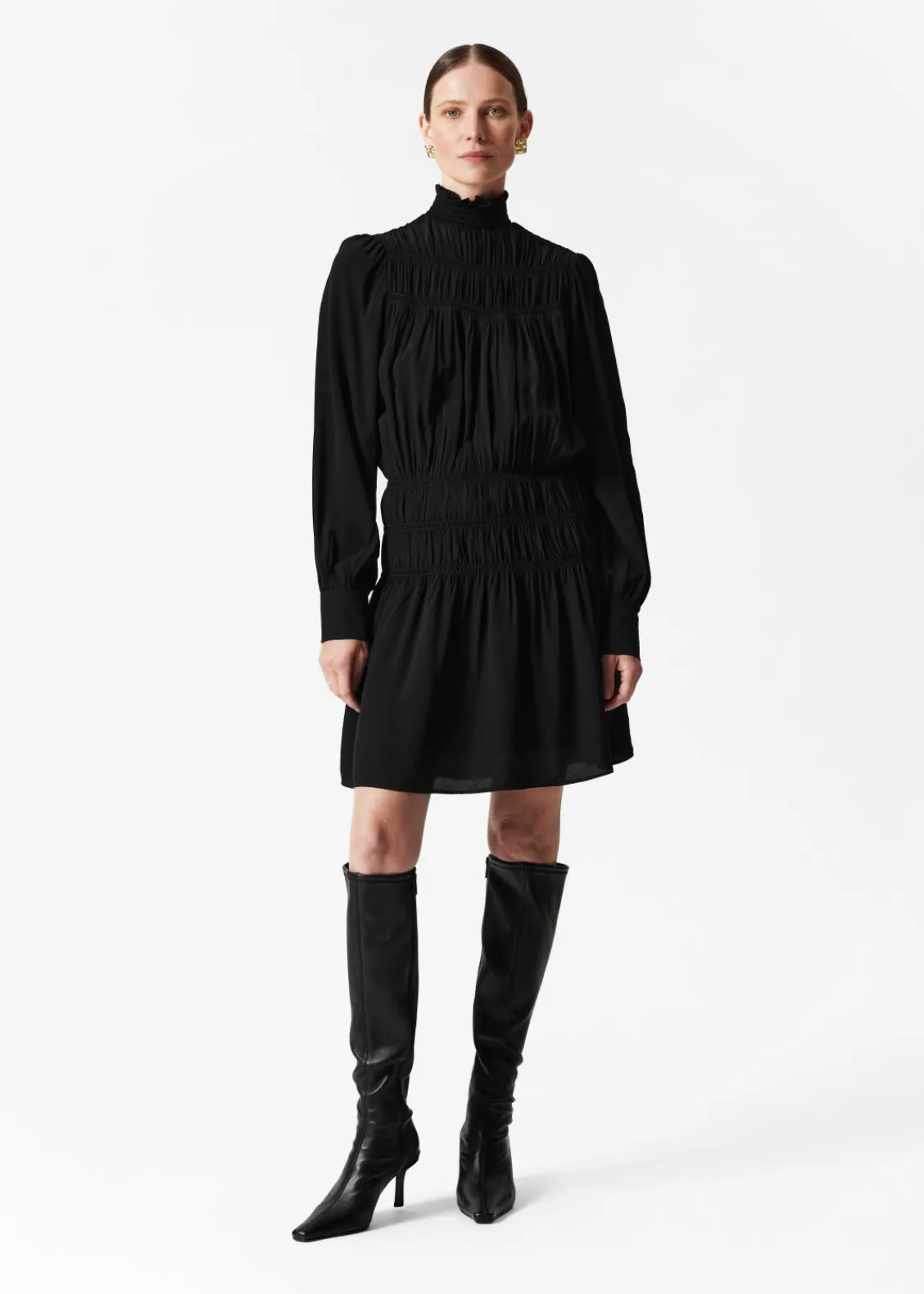Best Sale & Other Stories Robe Courte à Encolure à Smocks