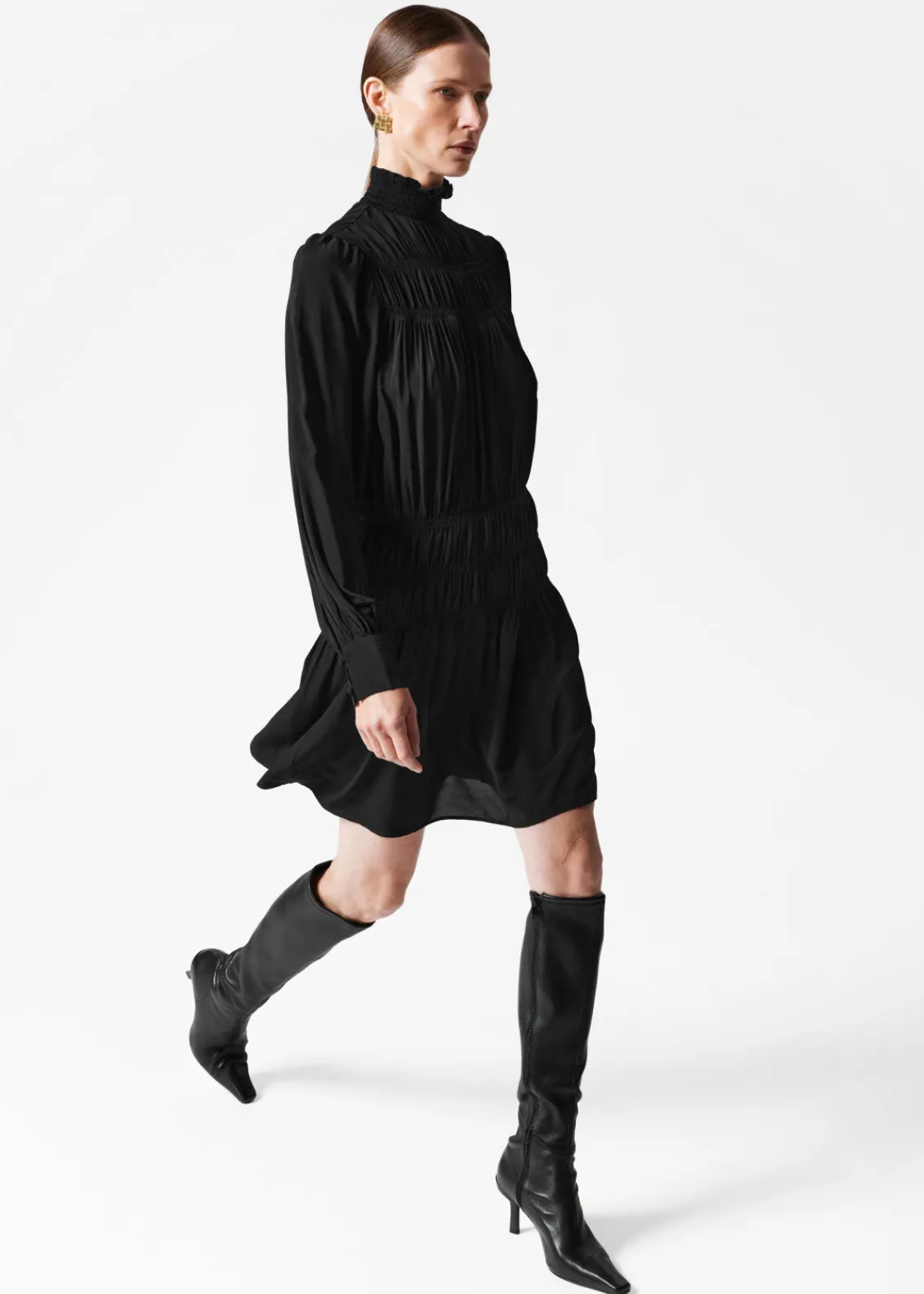 Best Sale & Other Stories Robe Courte à Encolure à Smocks