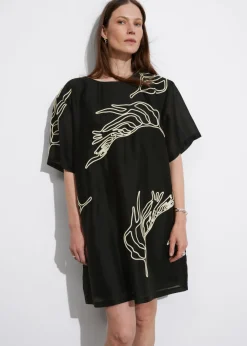Best & Other Stories Robe Courte à Manches Courtes Noir