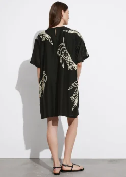 Best & Other Stories Robe Courte à Manches Courtes Noir