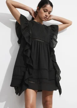 Store & Other Stories Robe Courte Brodée à Volants
