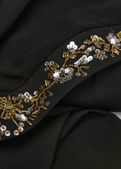 Discount & Other Stories Robe Courte Brodée De Sequins Noir