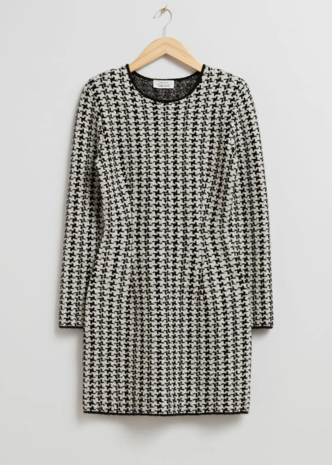 Discount & Other Stories Robe Courte En Tweed Pied-de-poule noir/blanc
