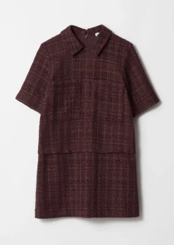 Outlet & Other Stories Robe Courte En Tweed à Col Tweed brun