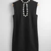 Discount & Other Stories Robe Courte Sans Manches Avec Strass Noir