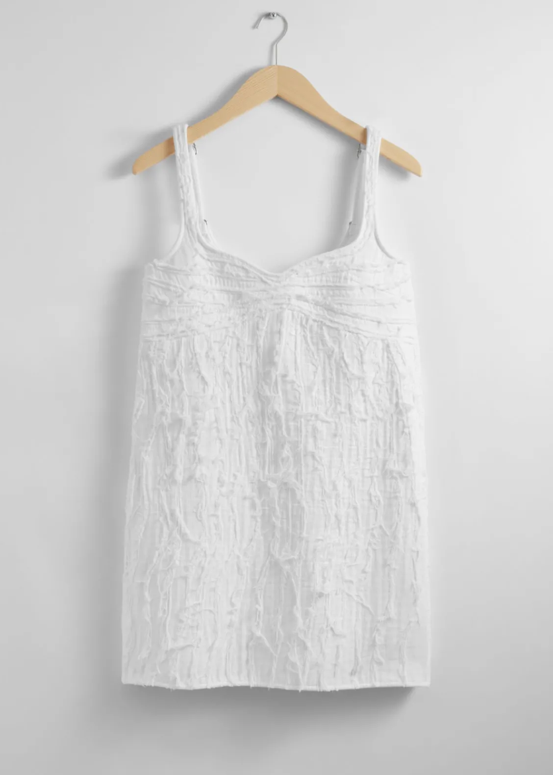Sale & Other Stories Robe Courte Texturée Blanc