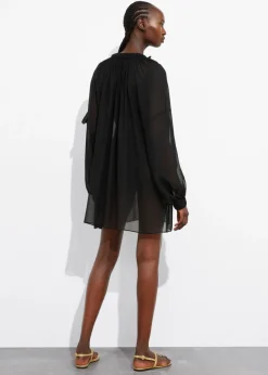 Outlet & Other Stories Robe Courte Transparente Noir