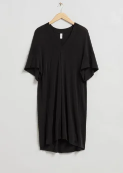 Flash Sale & Other Stories Robe Drapée à Col En V Noir