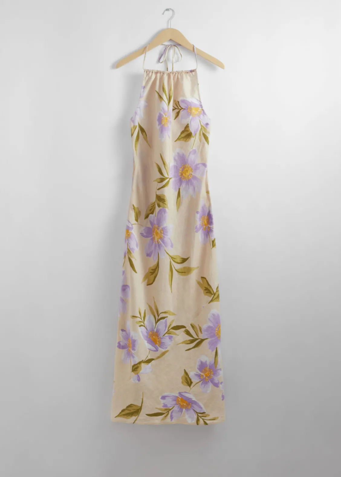 New & Other Stories Robe Longue à Dos Nu En Lin Motifs fleuris lilas