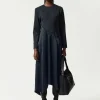 Clearance & Other Stories Robe Longue à Ourlet Asymétrique Bleu marine