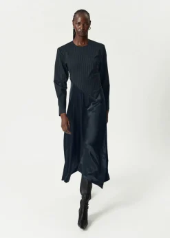 Clearance & Other Stories Robe Longue à Ourlet Asymétrique Bleu marine