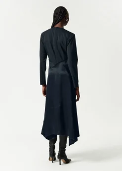 Clearance & Other Stories Robe Longue à Ourlet Asymétrique Bleu marine