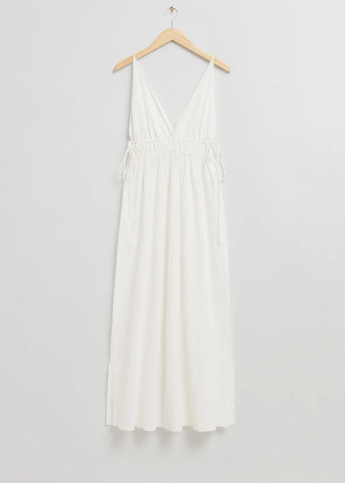 Shop & Other Stories Robe Longue En Crêpe Ivoire
