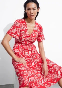 Hot & Other Stories Robe Midi à Manches Volantées
