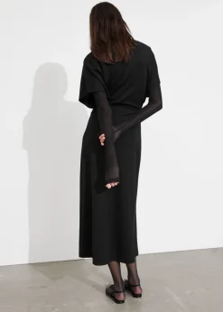 Store & Other Stories Robe Midi à Manches Volantées