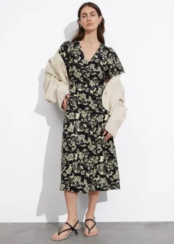 Hot & Other Stories Robe Midi à Manches Volantées